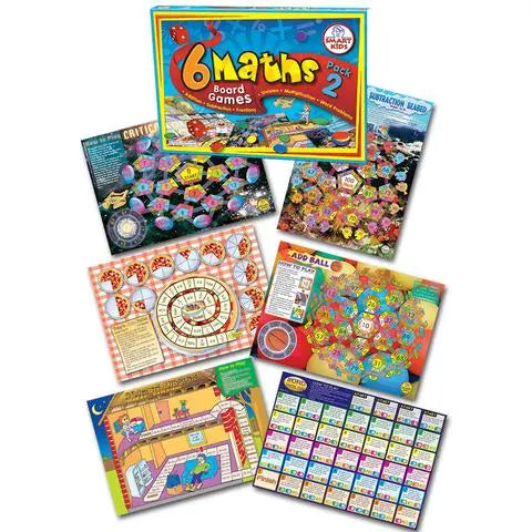6 Maths Board Games - Pack 2 | The Dyslexia Shop