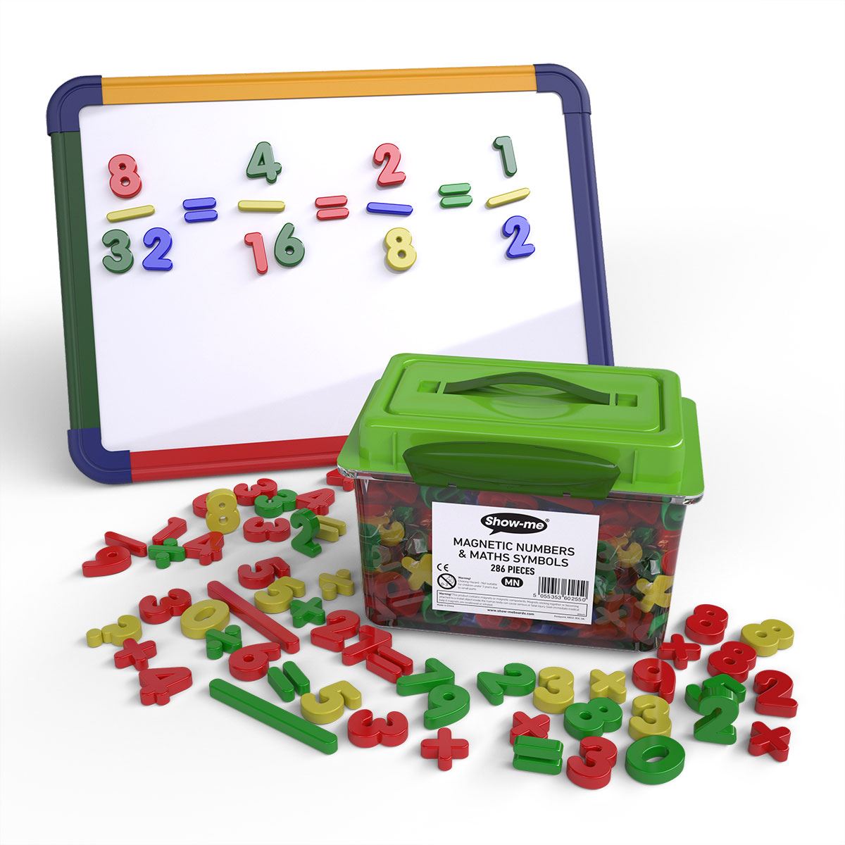 Show-me Magnetic Numbers and Maths Symbols - Tub of 286