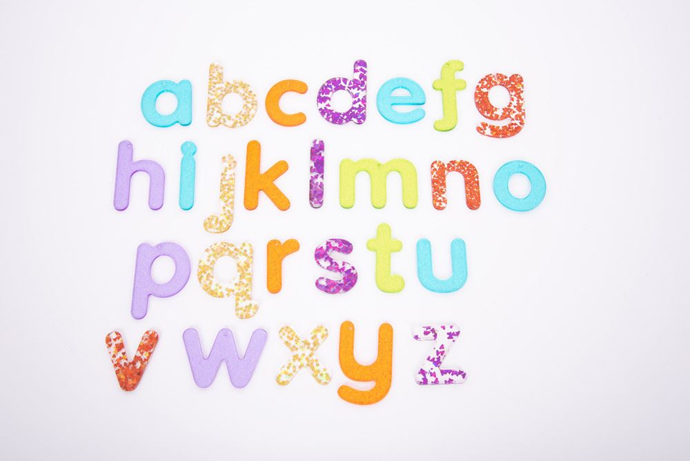 Rainbow Glitter Letters - Pk26
