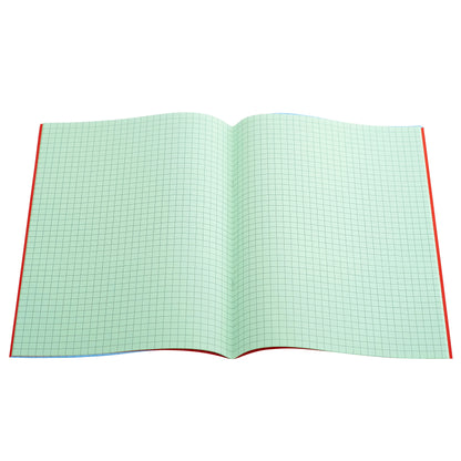 A4 - 7mm Squared Tinted Exercise Book - (Red Cover) | The Dyslexia Shop