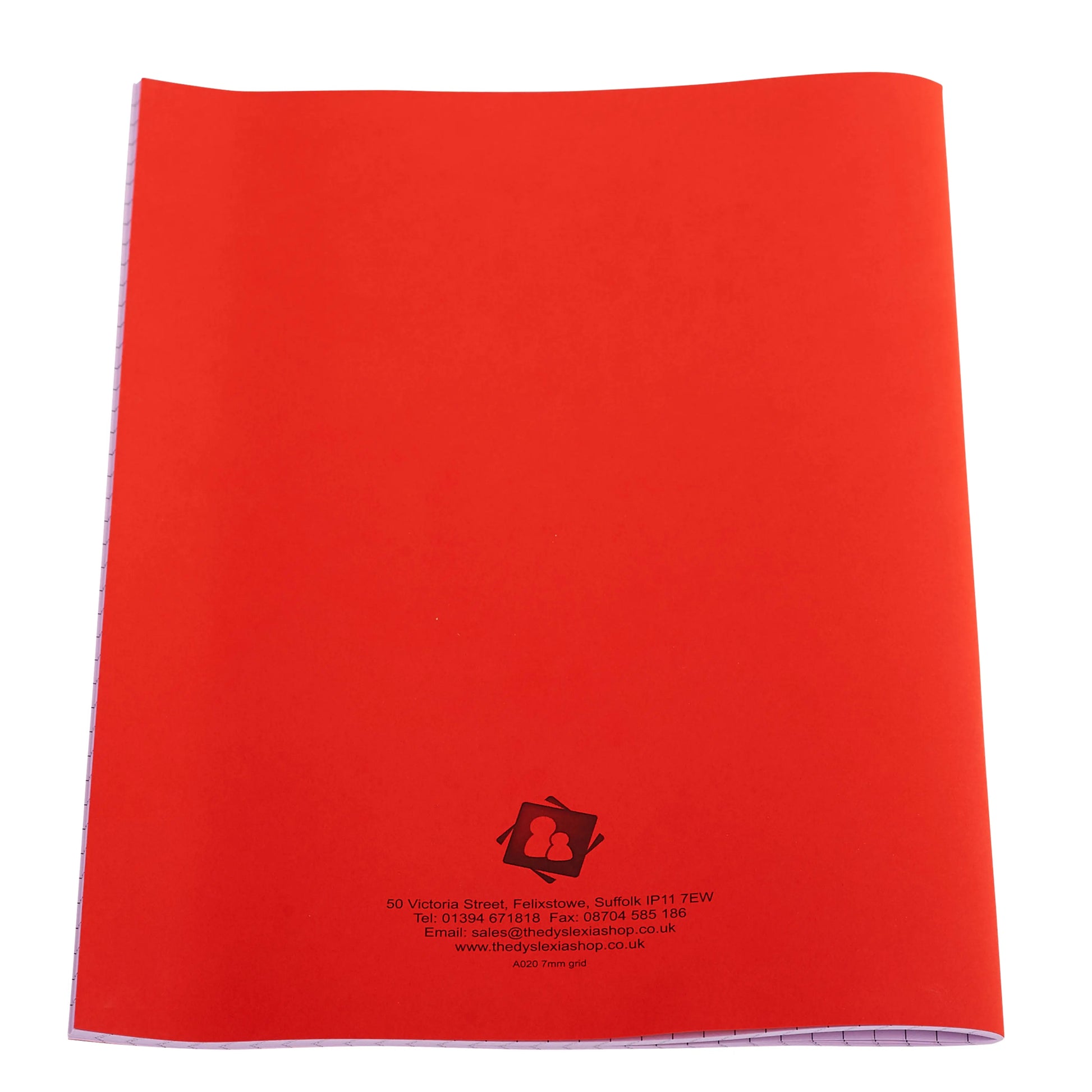A4 - 7mm Squared Tinted Exercise Book - (Red Cover) | The Dyslexia Shop