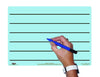 A4 Tinted Dry-Wipe Board-Pen-Bag - Blue-Lined | The Dyslexia Shop