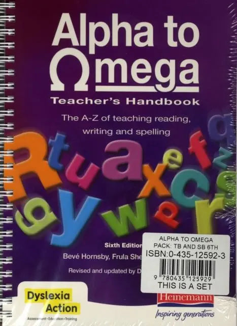 Alpha to Omega Pack: Teacher's Handbook and Student's Book 6th Edition | The Dyslexia Shop