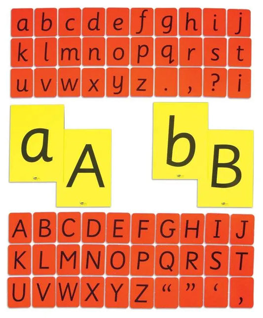 Child's Alphabet Cards - Lower Case Yellow | The Dyslexia Shop