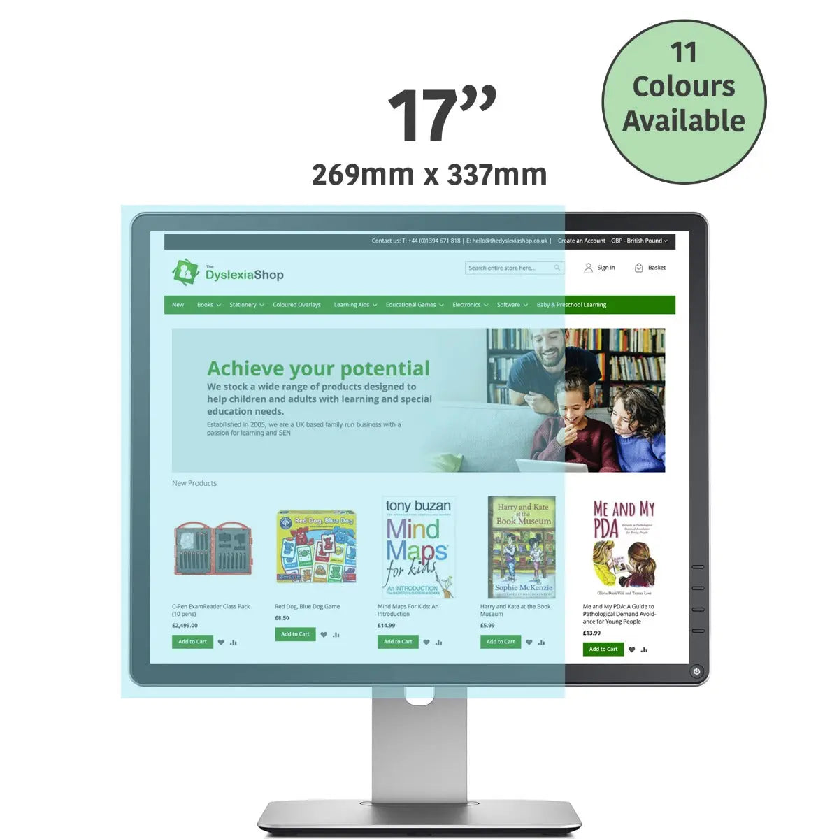 Monitor Overlays | The Dyslexia Shop