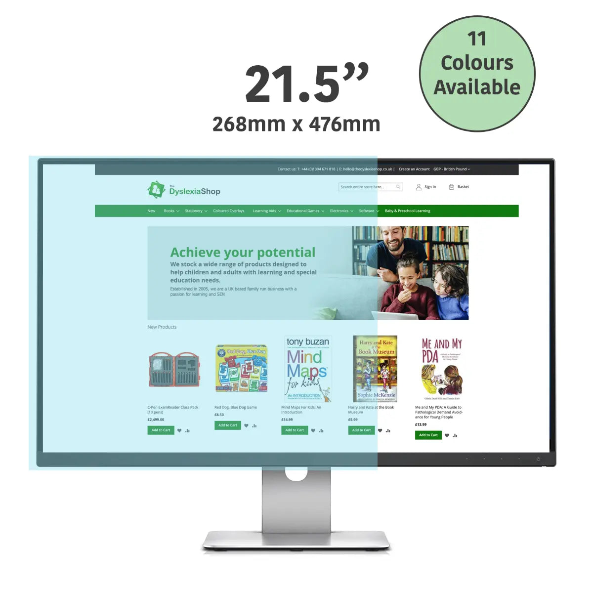 Monitor Overlays | The Dyslexia Shop