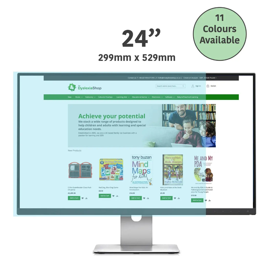 SEND Monitor Overlays for Visual Stress | The Dyslexia Shop