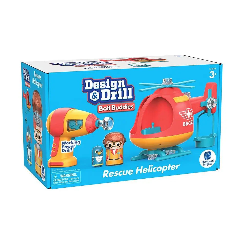 Design & Drill® Bolt Buddies® Rescue Helicopter | The Dyslexia Shop