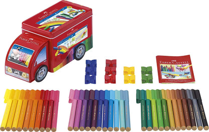 Faber-Castell 33 Pen Truck Tin with Connector Clips | The Dyslexia Shop