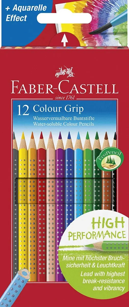 Faber-Castell GRIP 2001 Colour Pencils (Box of 12 Colours) | The Dyslexia Shop