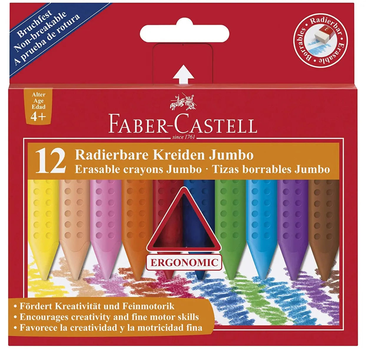 Faber-Castell Jumbo Grip Crayons (Pack of 12) | The Dyslexia Shop