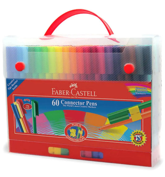 Faber-Castell Playing & Learning 60 Connector Pens in Case | The Dyslexia Shop
