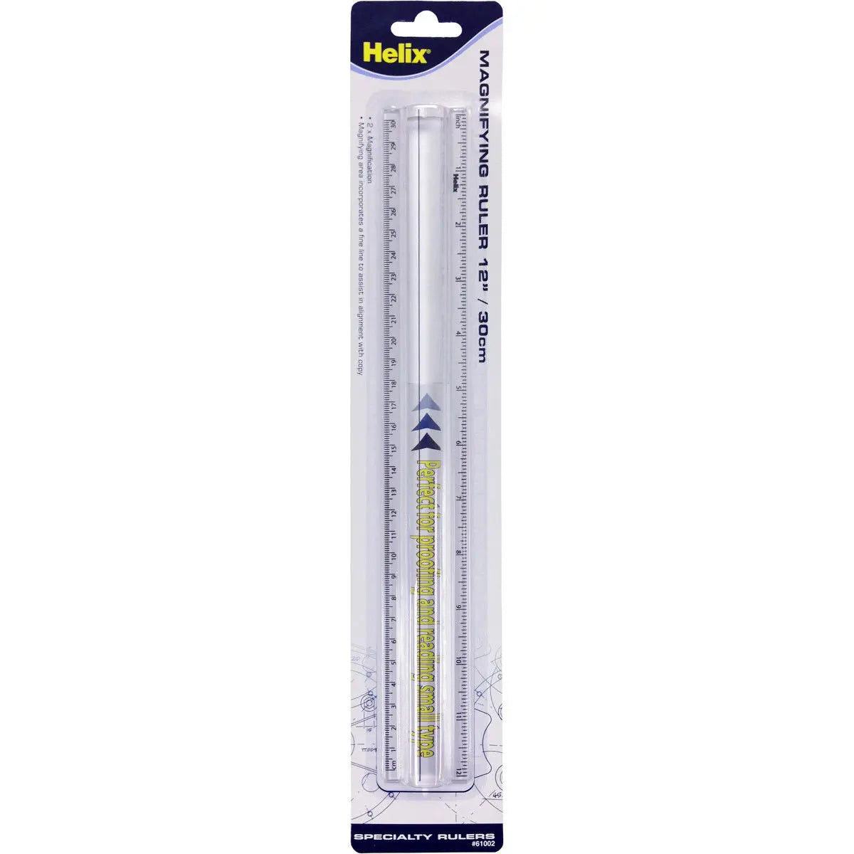 Dislesic Ruller Helix Magnifying Ruler 12
