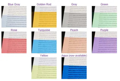 Irlen Institute Coloured Overlays 9” x 12″ | The Dyslexia Shop