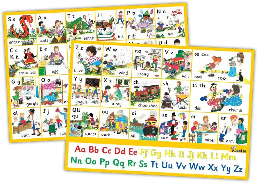Jolly Phonics Alternative Spelling an Alphabet Posters | The Dyslexia Shop