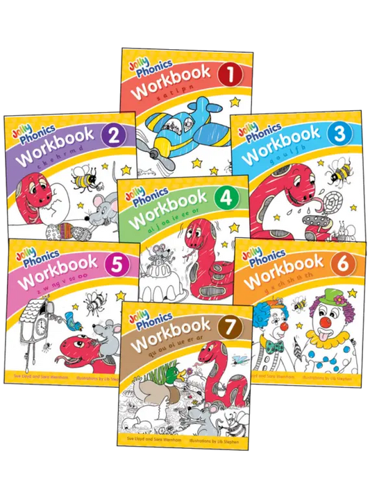 Jolly Phonics Workbook - Set of books 1 to 7 | The Dyslexia Shop