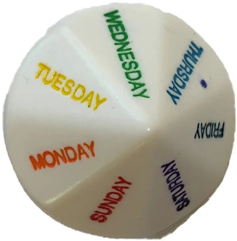 Jumbo Days Of The Week Dice | The Dyslexia Shop