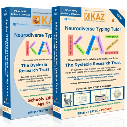 Kaz SEN/Dyslexia Typing Tutor – Online e-Learning – 12 Month | The Dyslexia Shop