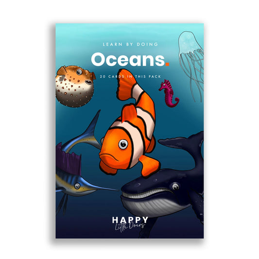 Learn Ocean Flashcards - Pack Of 20 - Happy Little Doers