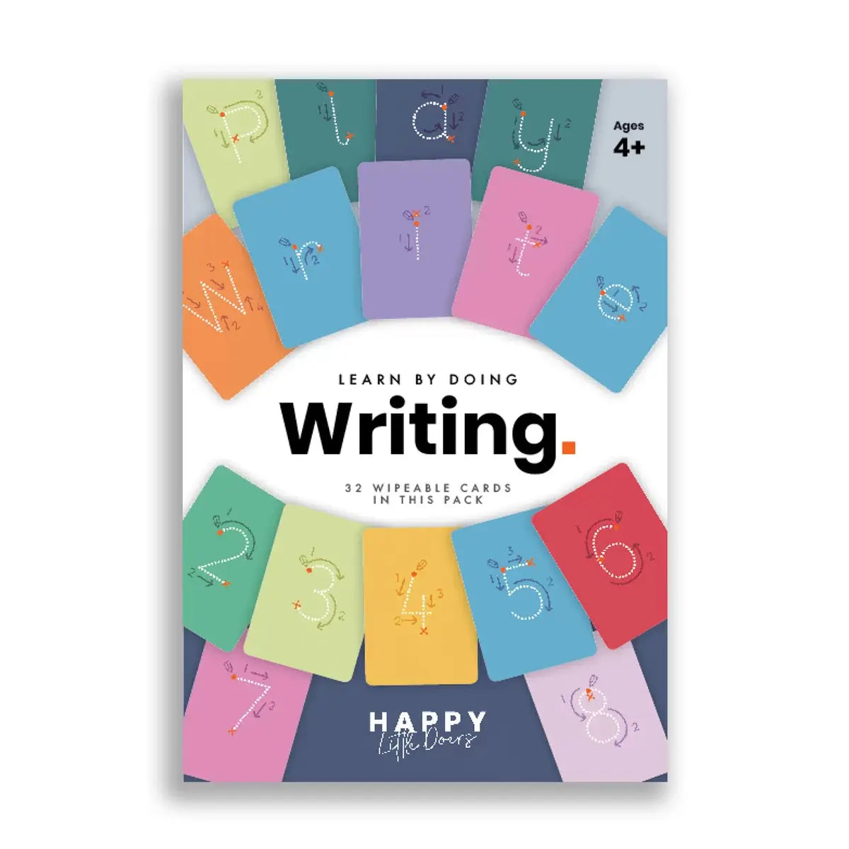 Learn Writing Flashcards - Pack Of 32 - Happy Little Doers | The Dyslexia Shop