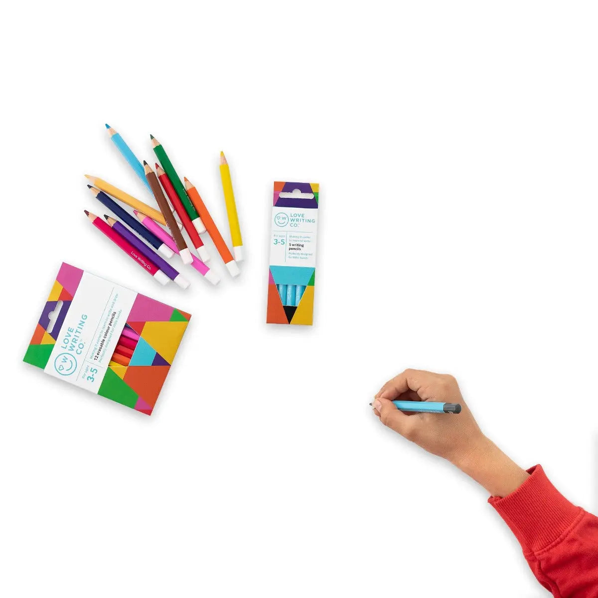 Love Writing Co. Ages 3-5 - Writing and Colouring Pencil Bundle | The Dyslexia Shop