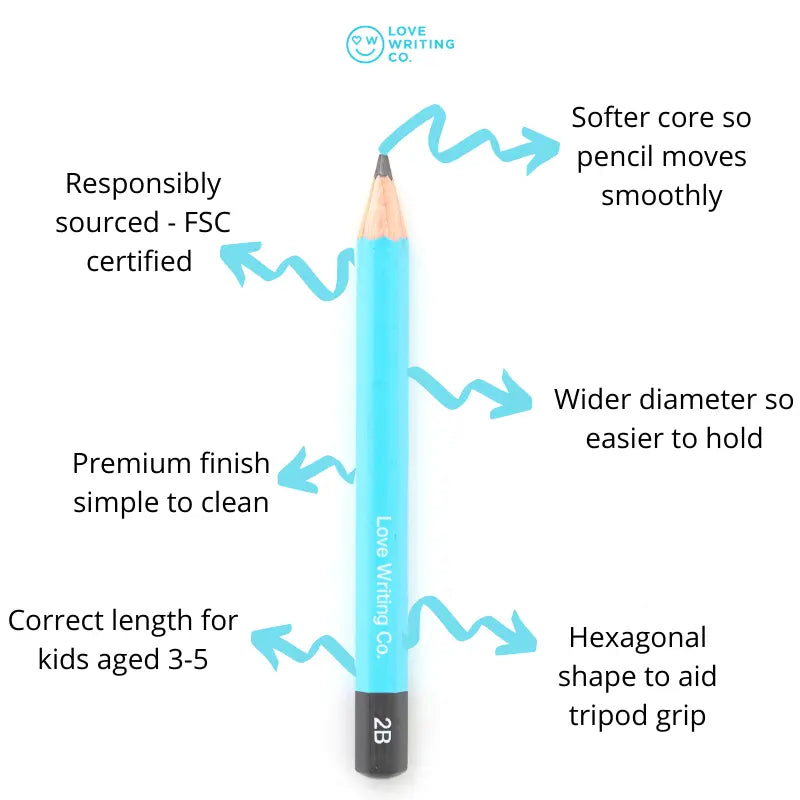 Love Writing Co. Ages 3-5 - Writing and Colouring Pencil Bundle | The Dyslexia Shop