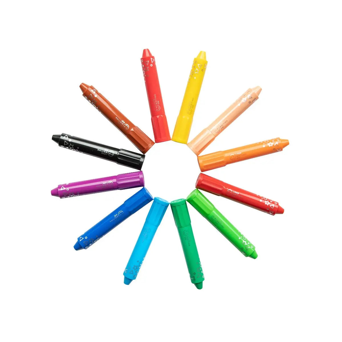 Love Writing Co. Washable Arty Crayons - Pack of 12 | The Dyslexia Shop