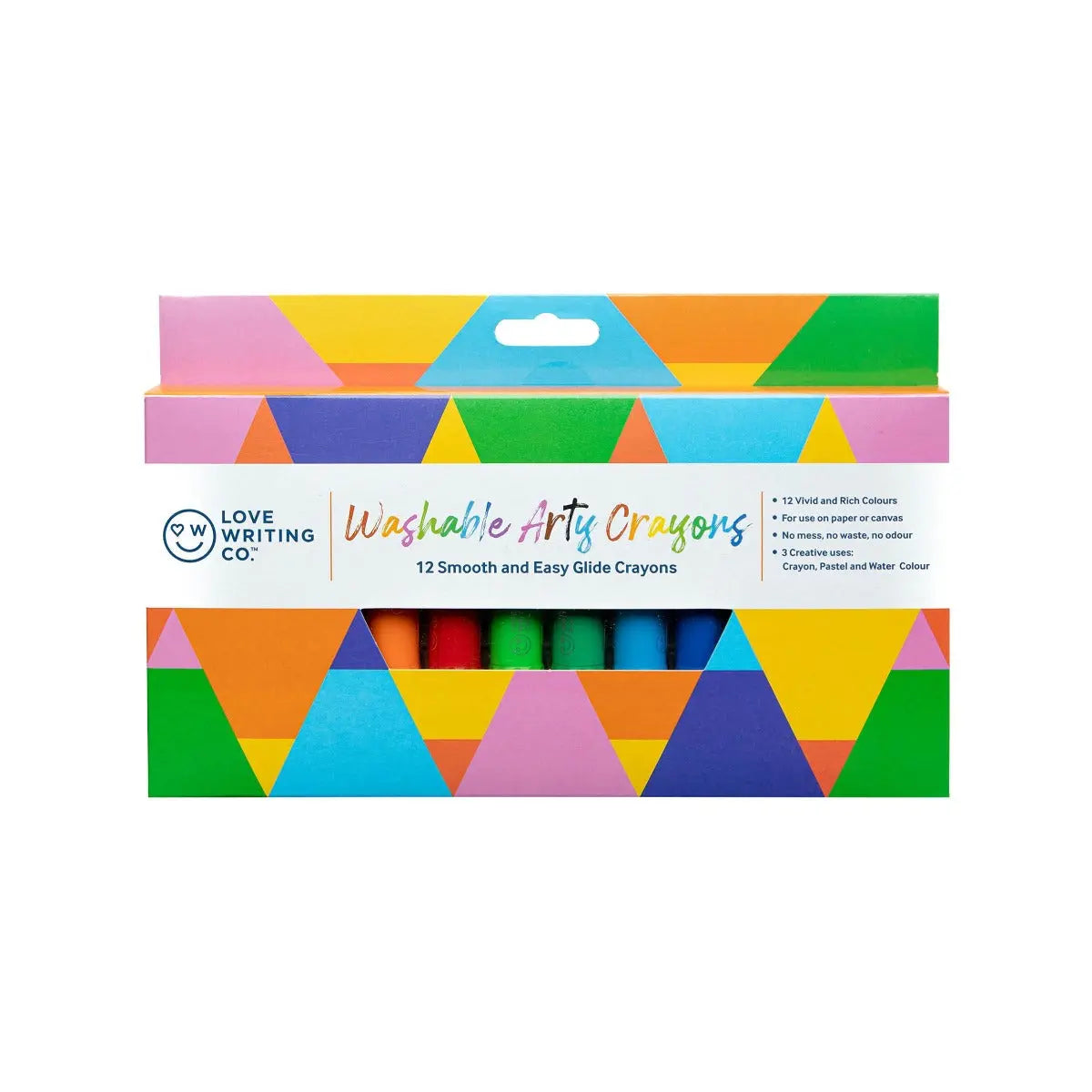 Love Writing Co. Washable Arty Crayons - Pack of 12 | The Dyslexia Shop