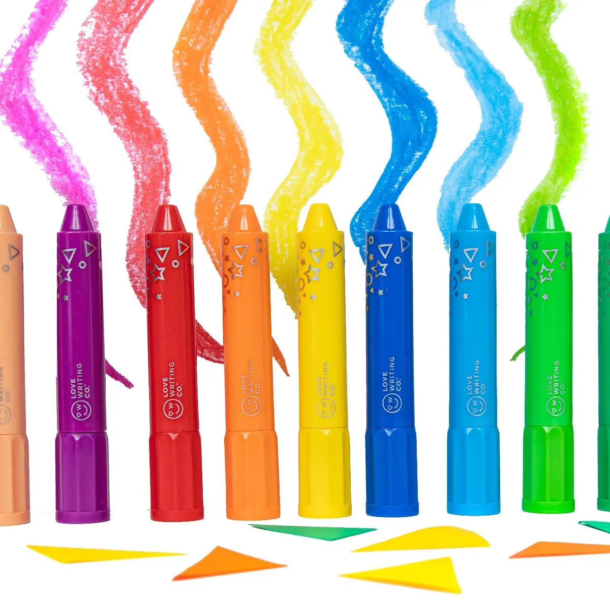 Love Writing Co. Washable Arty Crayons - Pack of 12 | The Dyslexia Shop