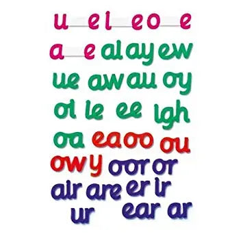 Magnetic Letters Cursive Pack 3 (Vowel Sounds) | The Dyslexia Shop