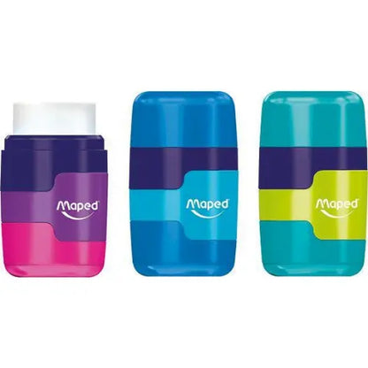 Maped Connect Coloured Duo Eraser & Pencil Sharpener + Free Refill | The Dyslexia Shop