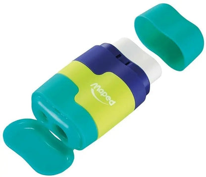 Maped Connect Coloured Duo Eraser & Pencil Sharpener + Free Refill | The Dyslexia Shop