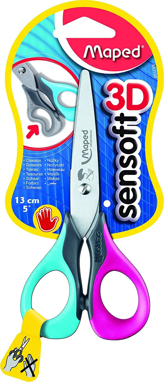 Maped Sensoft 3D Scissors Left Handed 13cm | The Dyslexia Shop