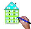 Number Facts House - Multiplication-Division (Pack of 5 with free dry-wipe pen) | The Dyslexia Shop