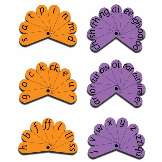 Phase 2 & 3 NLS 'Letters and Sounds' Synthetic Phonic Fans | The Dyslexia Shop
