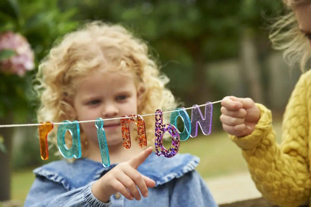 Rainbow Glitter Letters - Pk26 | The Dyslexia Shop
