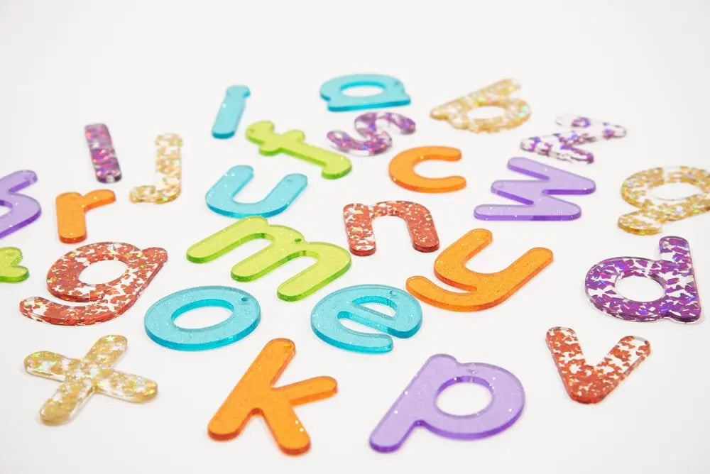 Rainbow Glitter Letters - Pk26 | The Dyslexia Shop