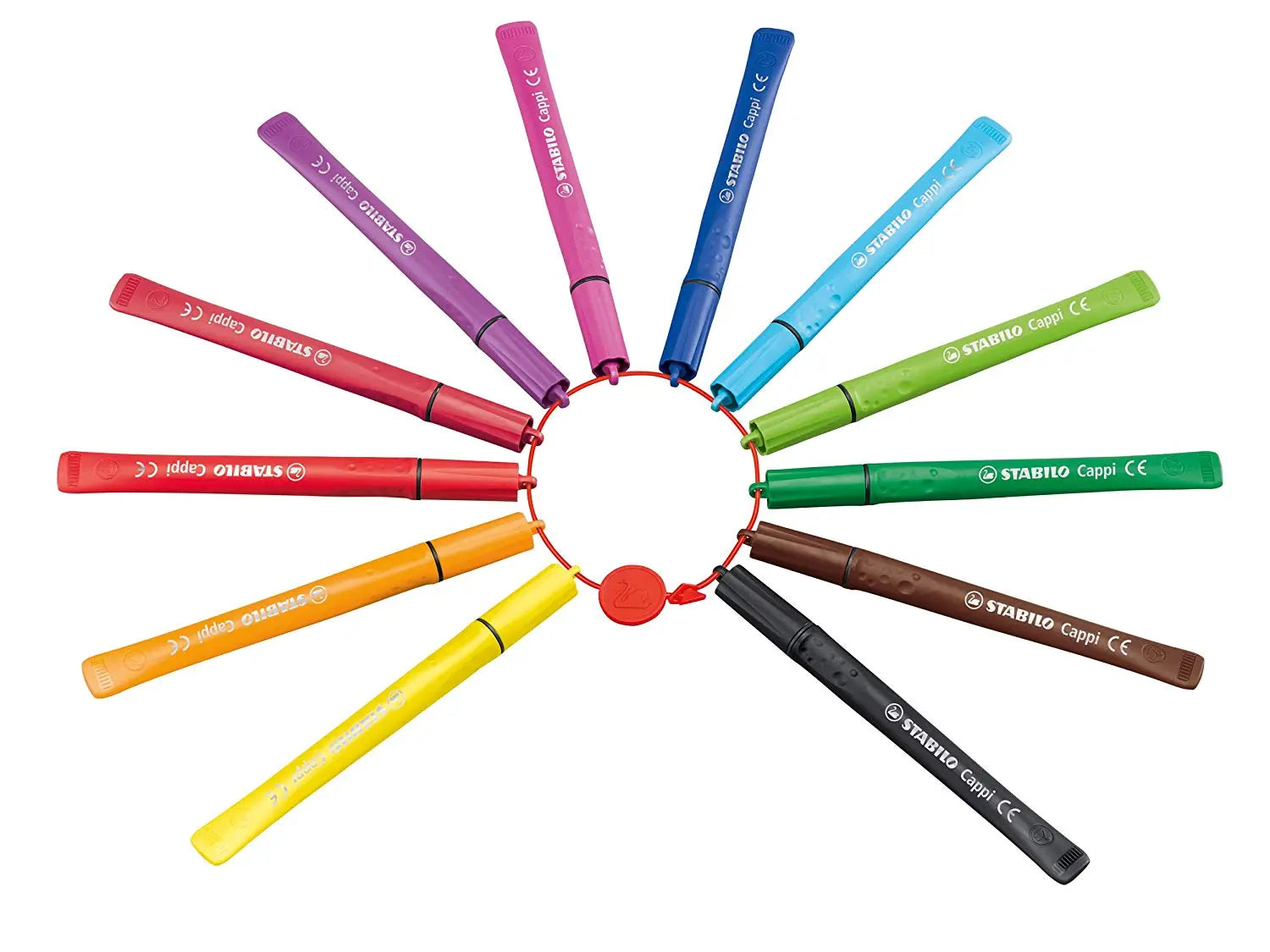 STABILO Cappi Felt-Tip Pen - Wallet of 12 Assorted Colours | The Dyslexia Shop