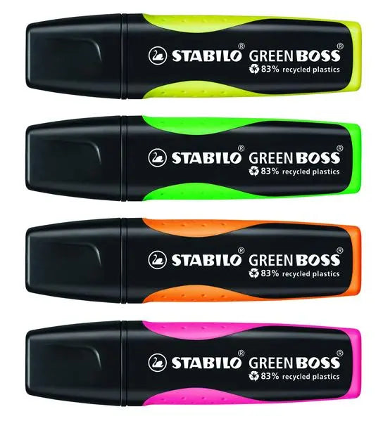 STABILO GREEN BOSS highlighter made from 83% recycled plastic - Single | The Dyslexia Shop