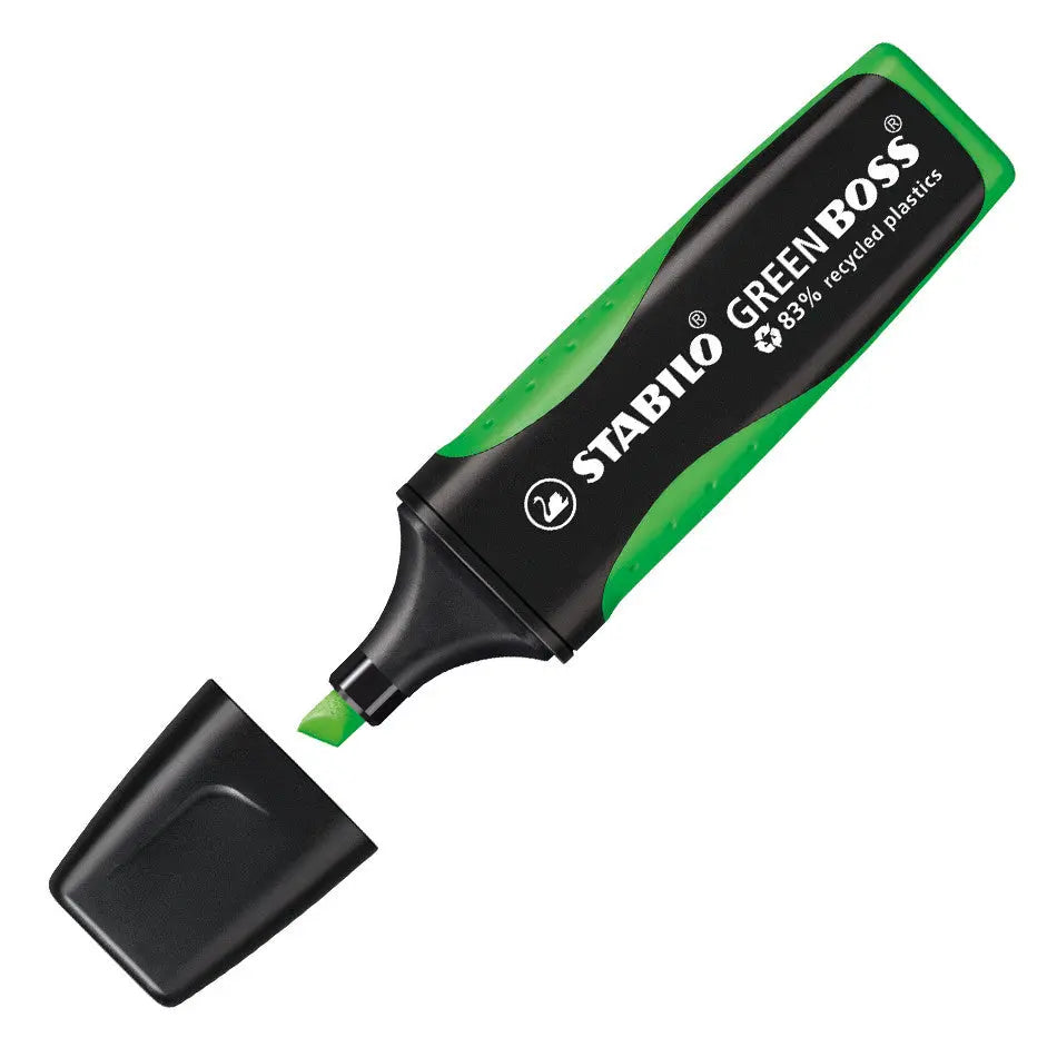 STABILO GREEN BOSS highlighter made from 83% recycled plastic - Single | The Dyslexia Shop