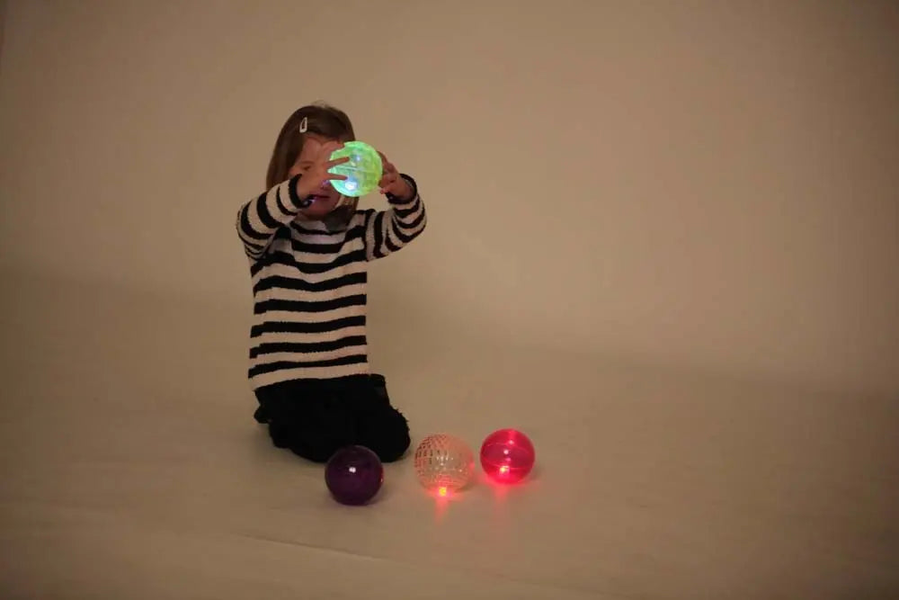 Sensory Flashing Balls (Textured) - Pk4 | The Dyslexia Shop