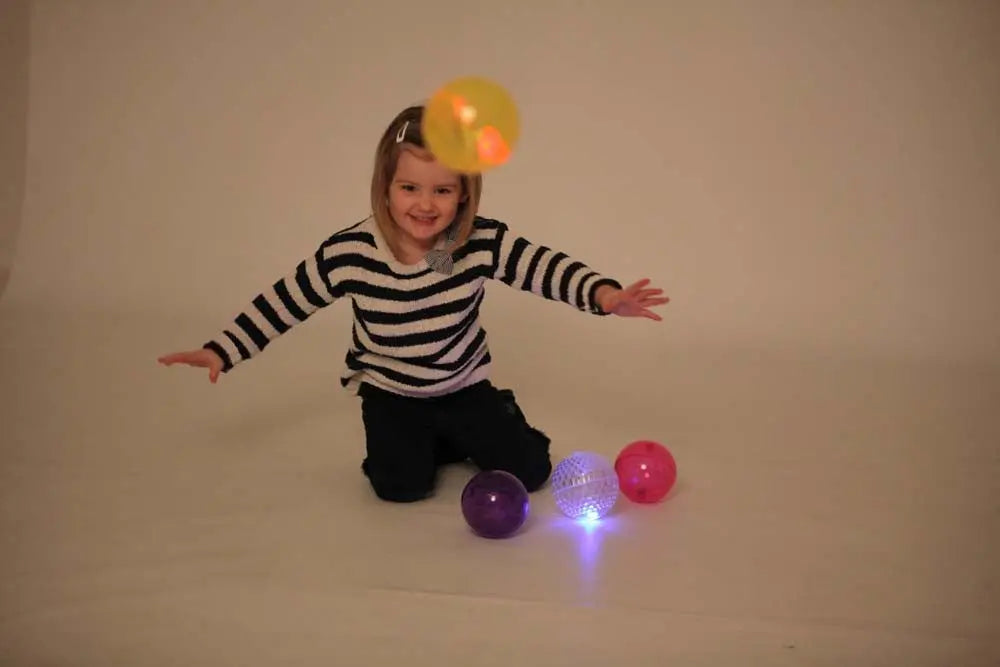Sensory Flashing Balls (Textured) - Pk4 | The Dyslexia Shop