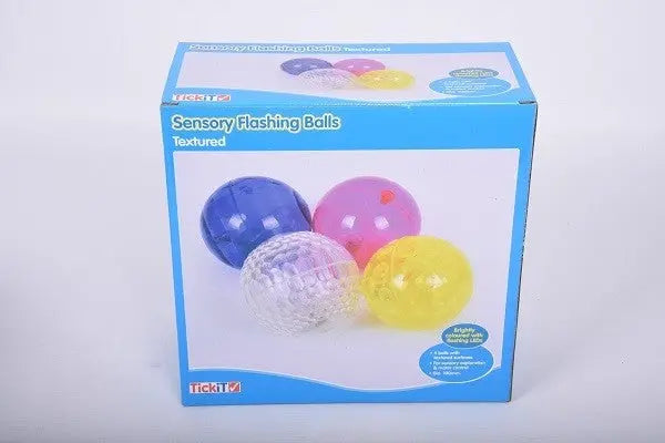 Sensory Flashing Balls (Textured) - Pk4 | The Dyslexia Shop
