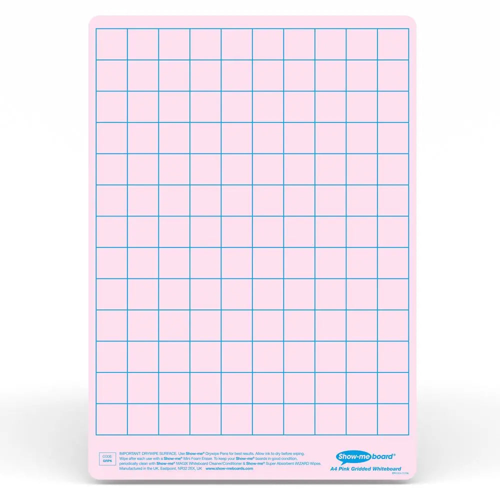 Show-Me - A4 Gridded Tinted Drywipe Boards | The Dyslexia Shop