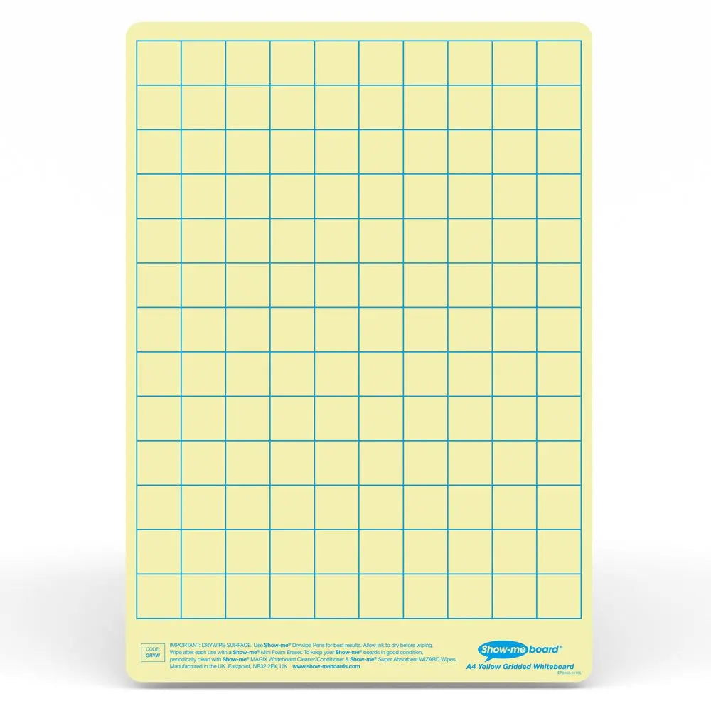 Show-Me - A4 Gridded Tinted Drywipe Boards | The Dyslexia Shop