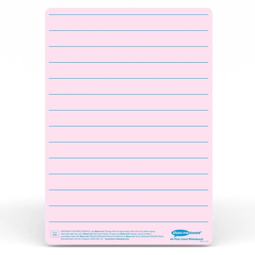 Show-Me - A4 Lined Tinted Drywipe Boards | The Dyslexia Shop