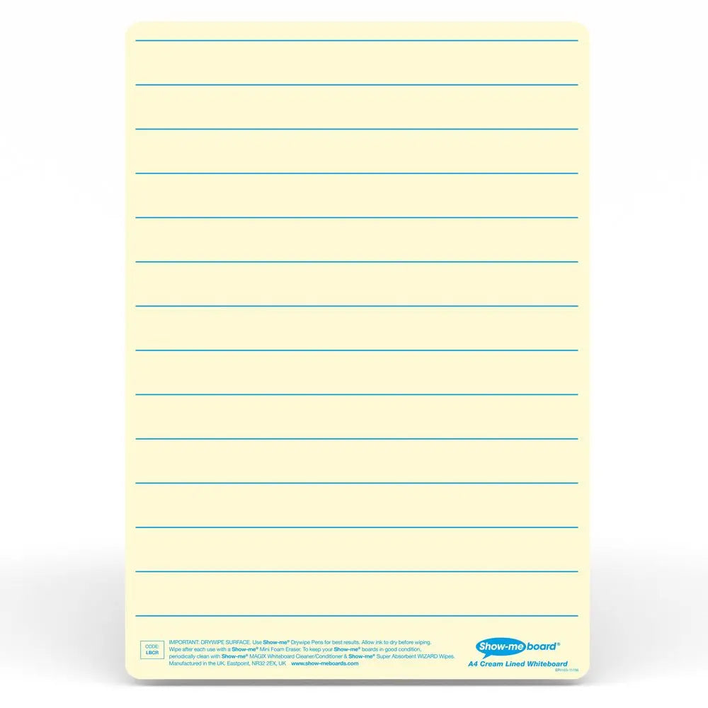 Show-Me - A4 Lined Tinted Drywipe Boards | The Dyslexia Shop