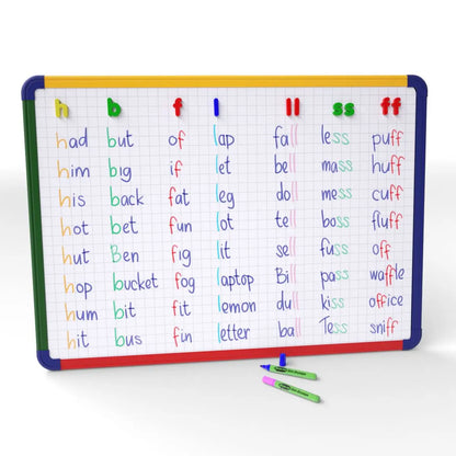 Show-me A1 Gridded/Plain Magnetic Framed Whiteboard | The Dyslexia Shop