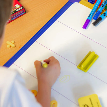 Show-me A1 Gridded/Plain Magnetic Framed Whiteboard | The Dyslexia Shop
