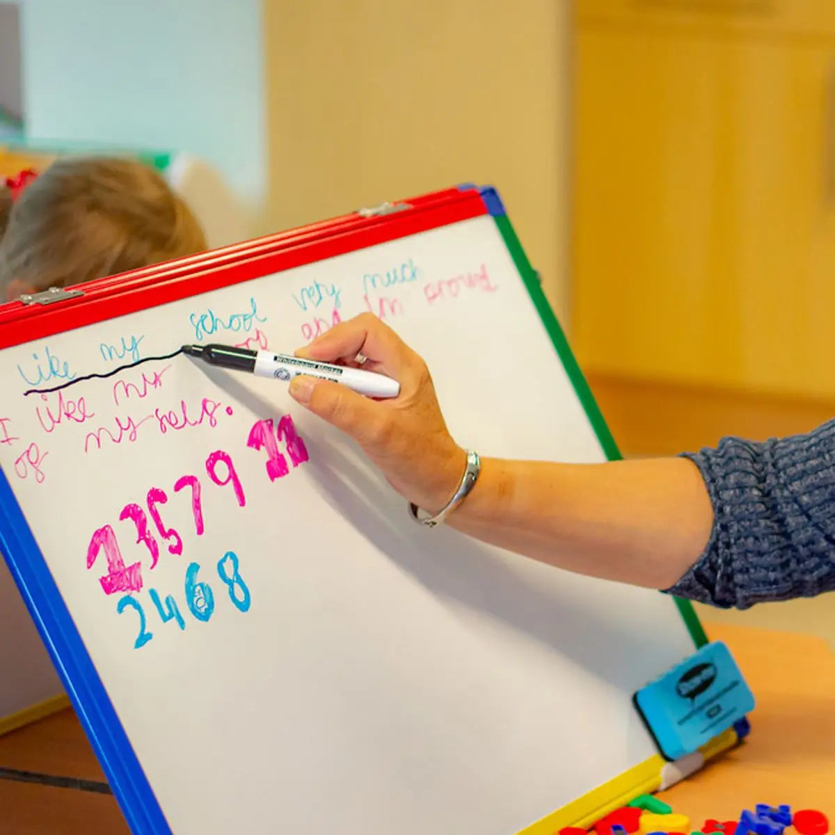 Show-me A2 Desktop Magnetic Drywipe Easel | The Dyslexia Shop